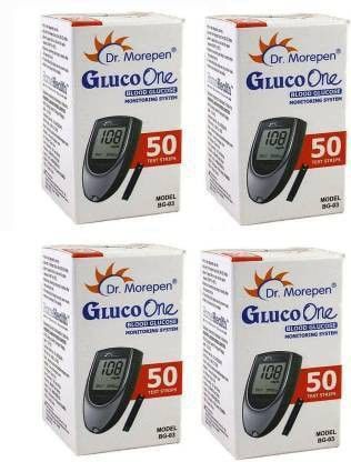 Dr. Morepen Blood glucose test strips 200 pack of 200 strips 200 Glucometer Strips-picture-26