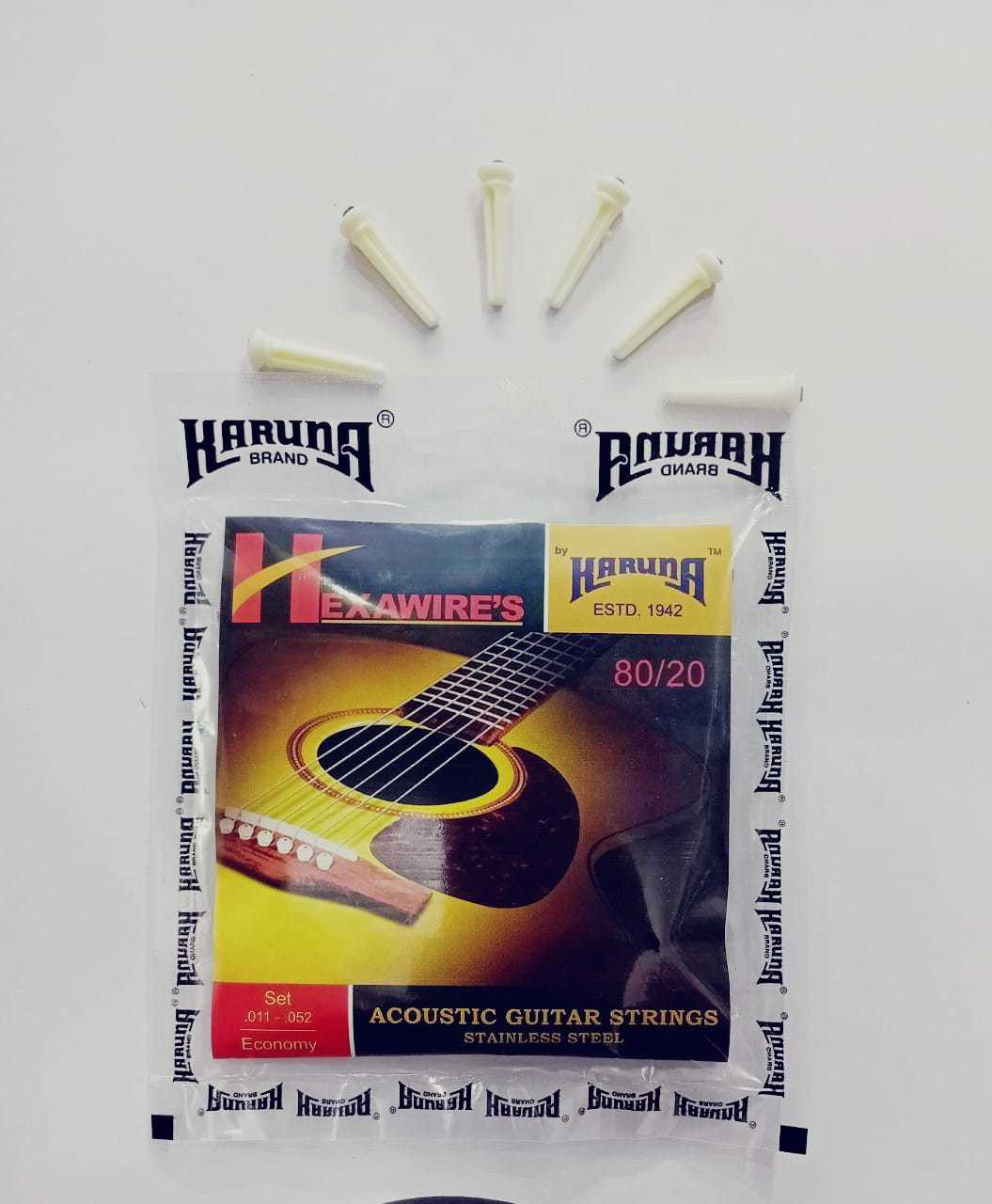 karuna Acoustic HEXAKARUNAA STRING SET AND 6 PN Guitar String image 1