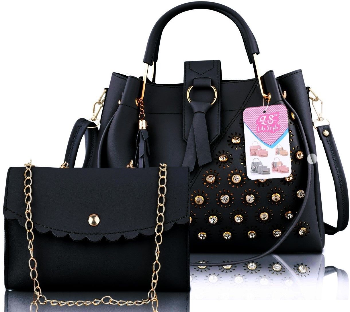 Women Black Messenger Bag