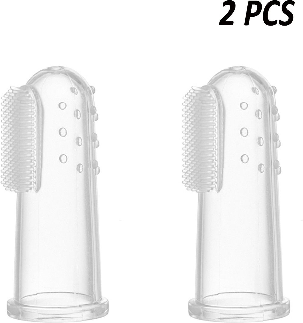 Silicone Baby Finger Brush/Tongue Cleaner with Case for Newborns ( Pack of 2 ) Ultra Soft Toothbrush-image-3