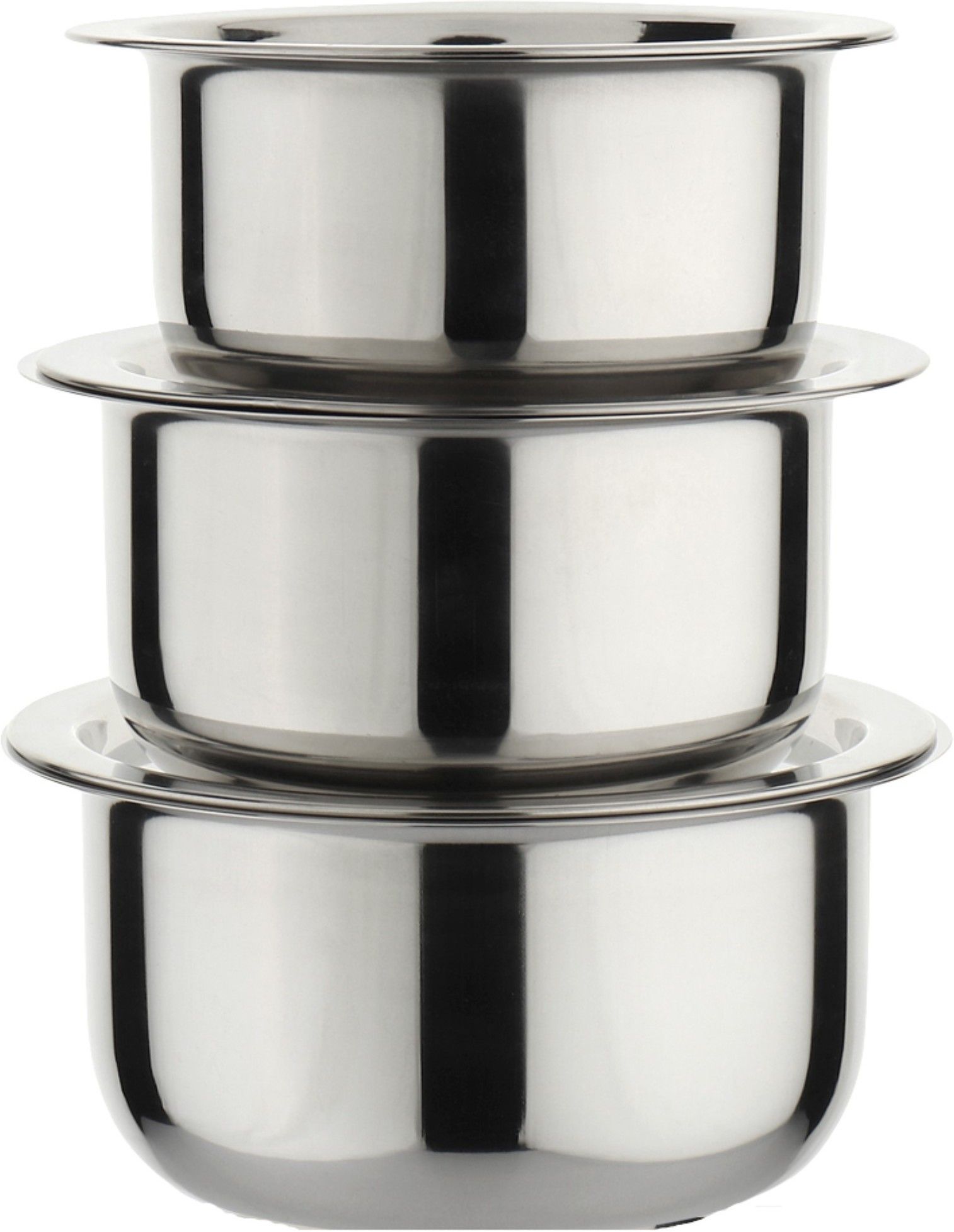 Stainless Steel Storage Bowl Set of 3 High Quality 22 Gauge Induction & Gas Compatible Tope Set with Lid-image-25