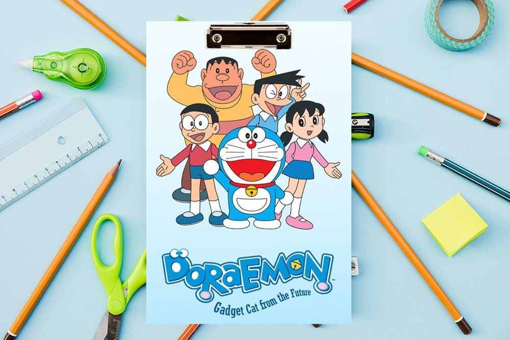creative print solution Doraemon with friends Digital Reprint Clip Board Exam Pad (14x9.5 Inches)-picture-12