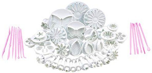 47PCs Cake Decorating Plunger Cutter for Fondant Make Beautiful Shapes & Designs Cookie Cutter-image-12