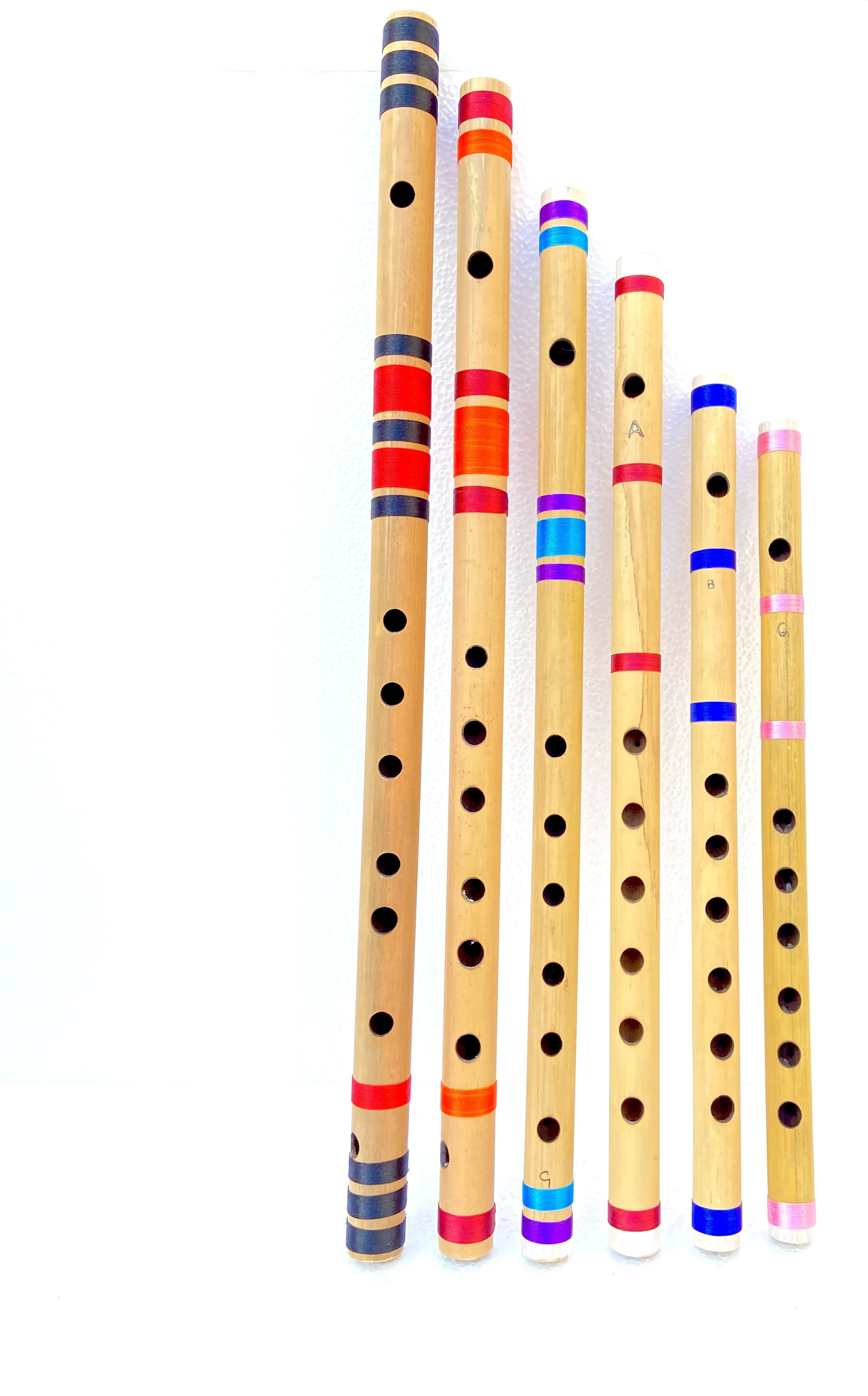 maga mart Flute Six Pcs Set G Sharp C Sharp C Scale G Scale A Scale B Scale Professional Bamboo Flute image 1