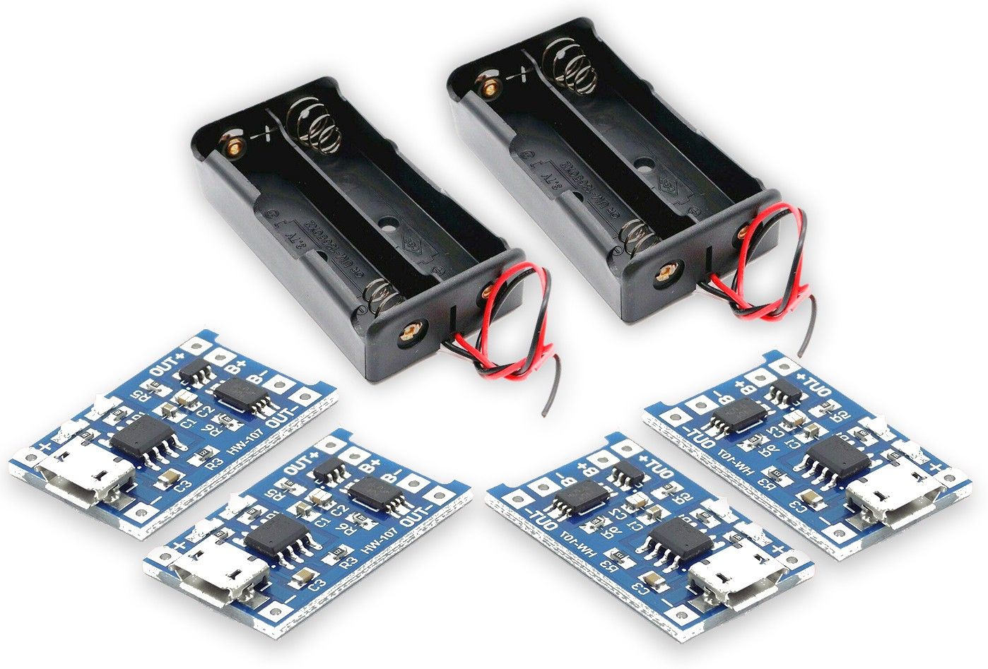 HUBX COMBO BATTERY CASE AND TP4056 5 Watts PSU-image-9