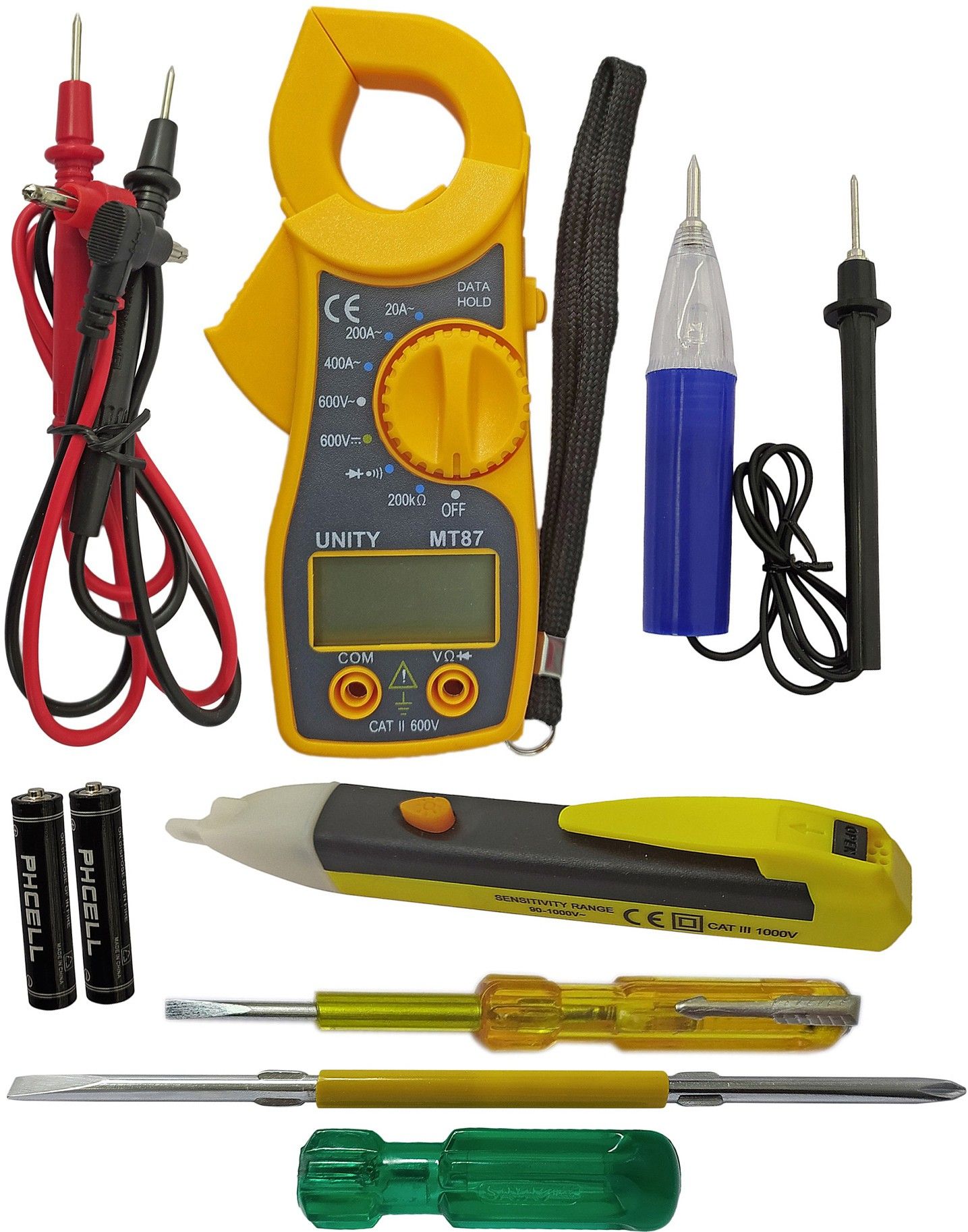 Mini clamp meter vt-46 Voltage Alert 2in1 Screwdriver 2 testers (Pack 5) Digital Multimeter-image-28