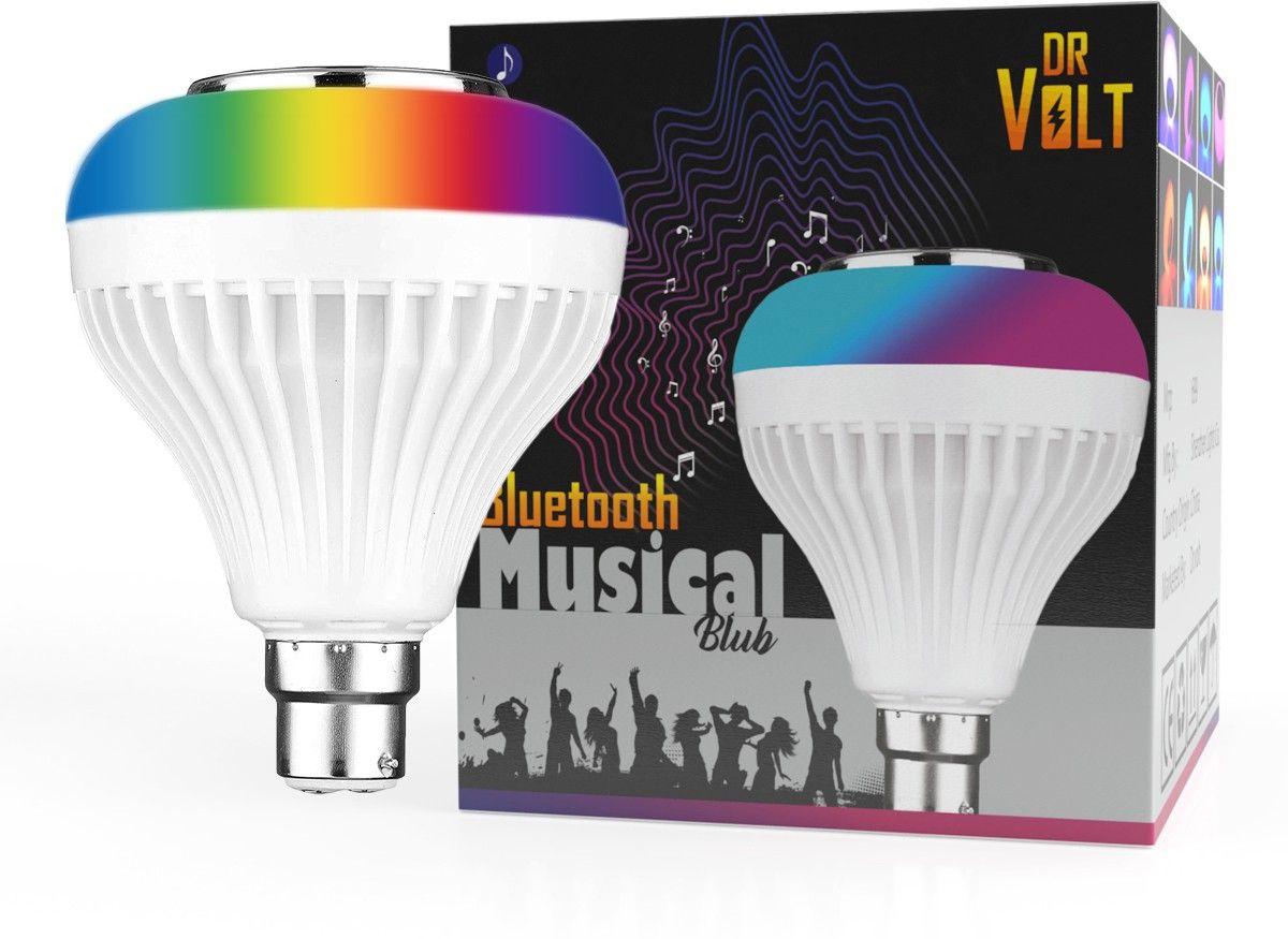 Dr Volt Music Bulb Multicolor Light Bulb with Bluetooth Speaker and Remote Control Smart Bulb