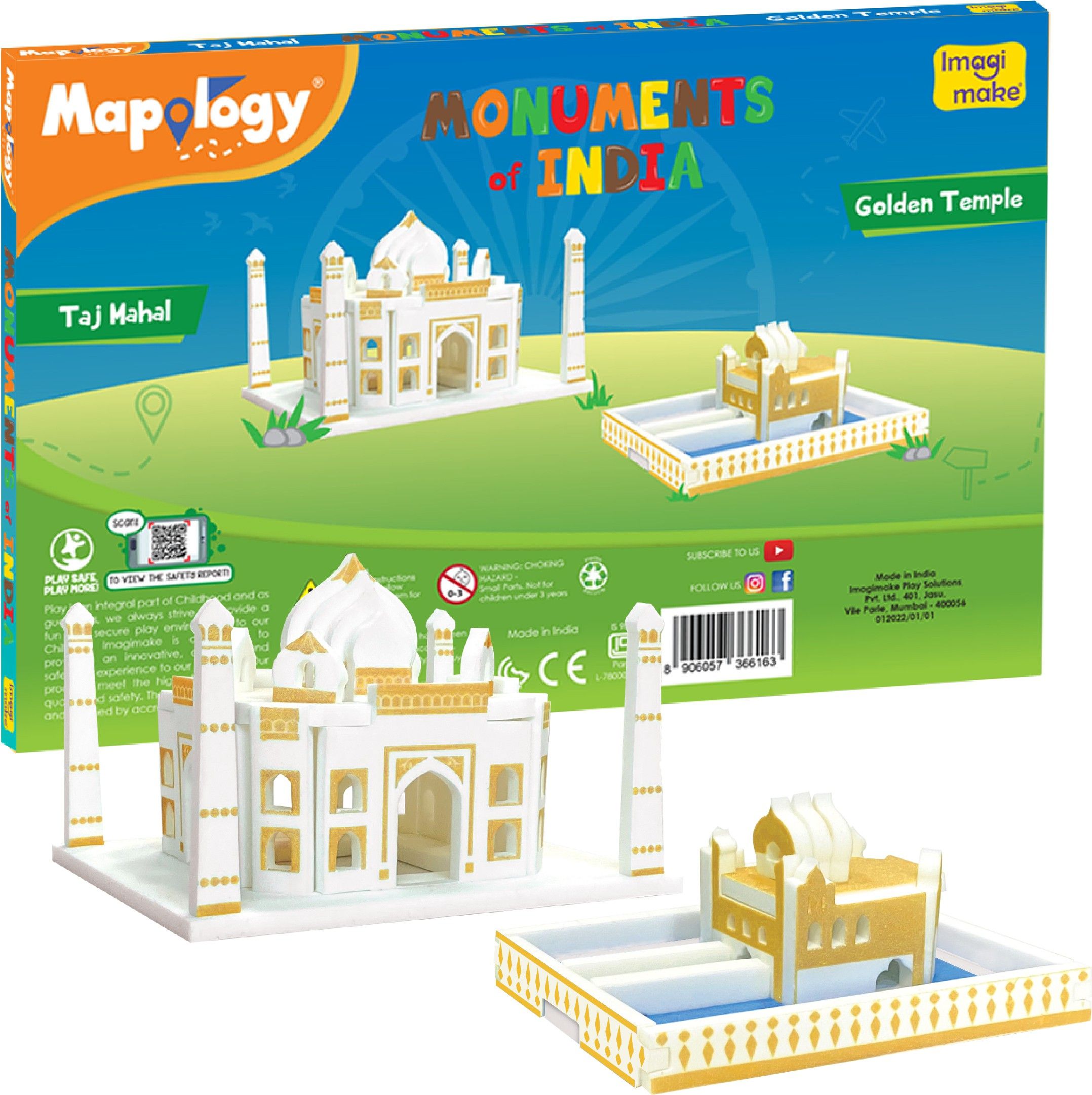 Mapology Monuments of India - Taj Mahal & Golden Temple - For kids Above 5 Years