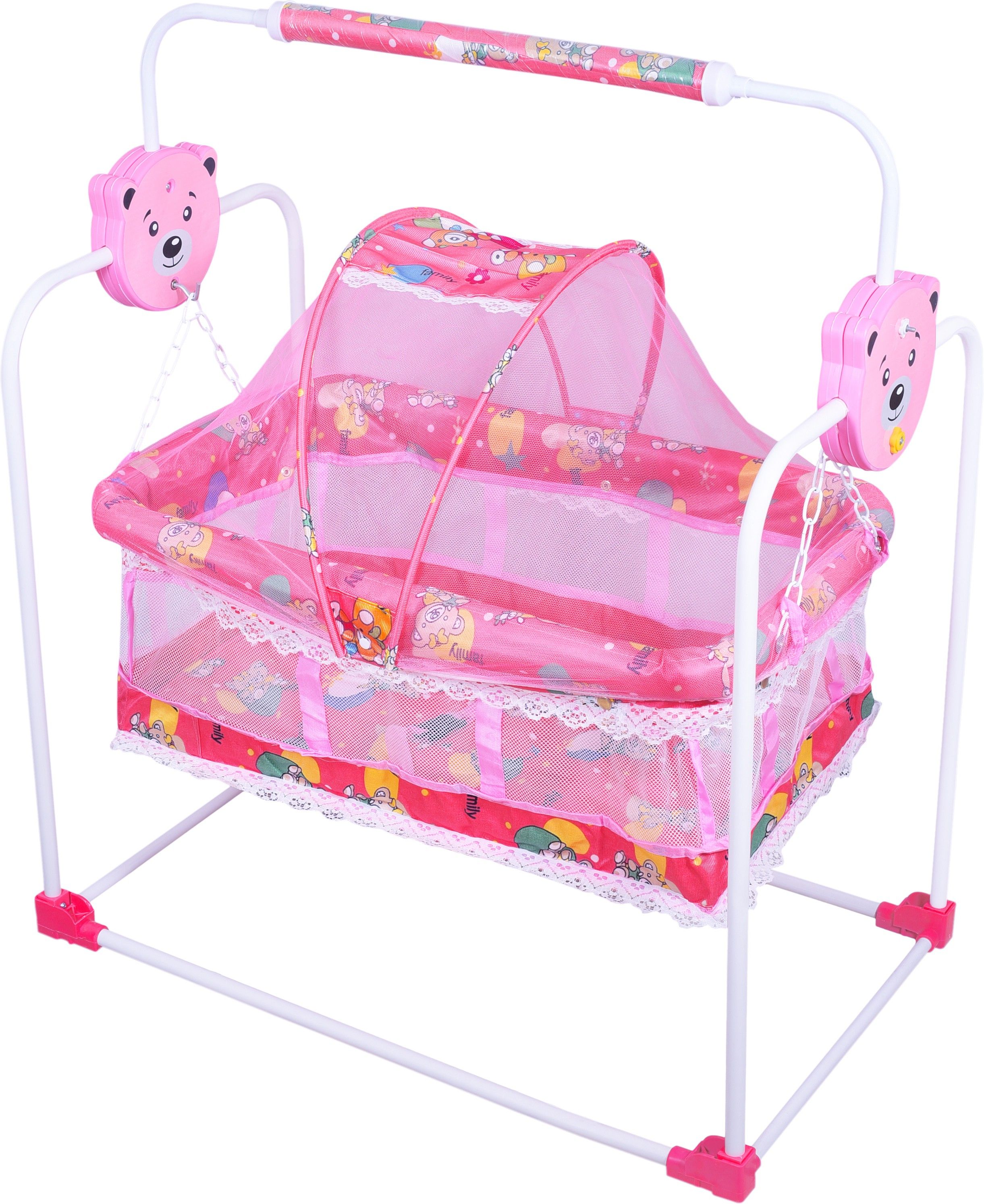 Premium New Born Baby Sleep Swing Cradle/Jhula/Palna/Bed/Baby Bedding Bassinet-image-10