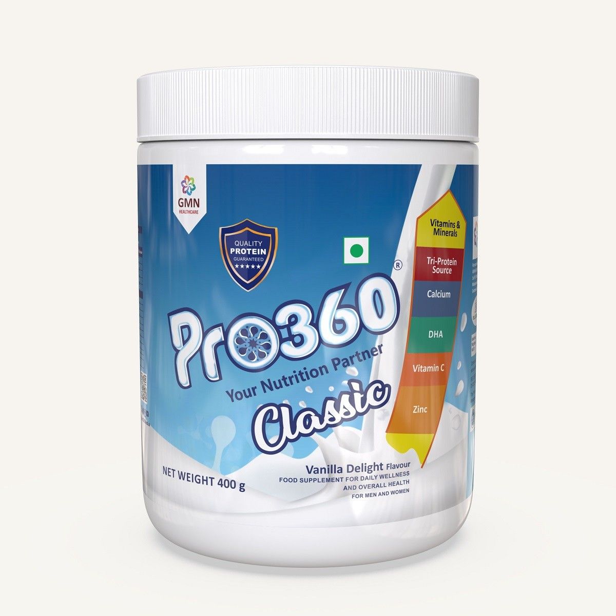 Classic Protein Drink Supplement Powder Family Nutrition for Men and Women - (Vanilla Delight Flavour)-image-29