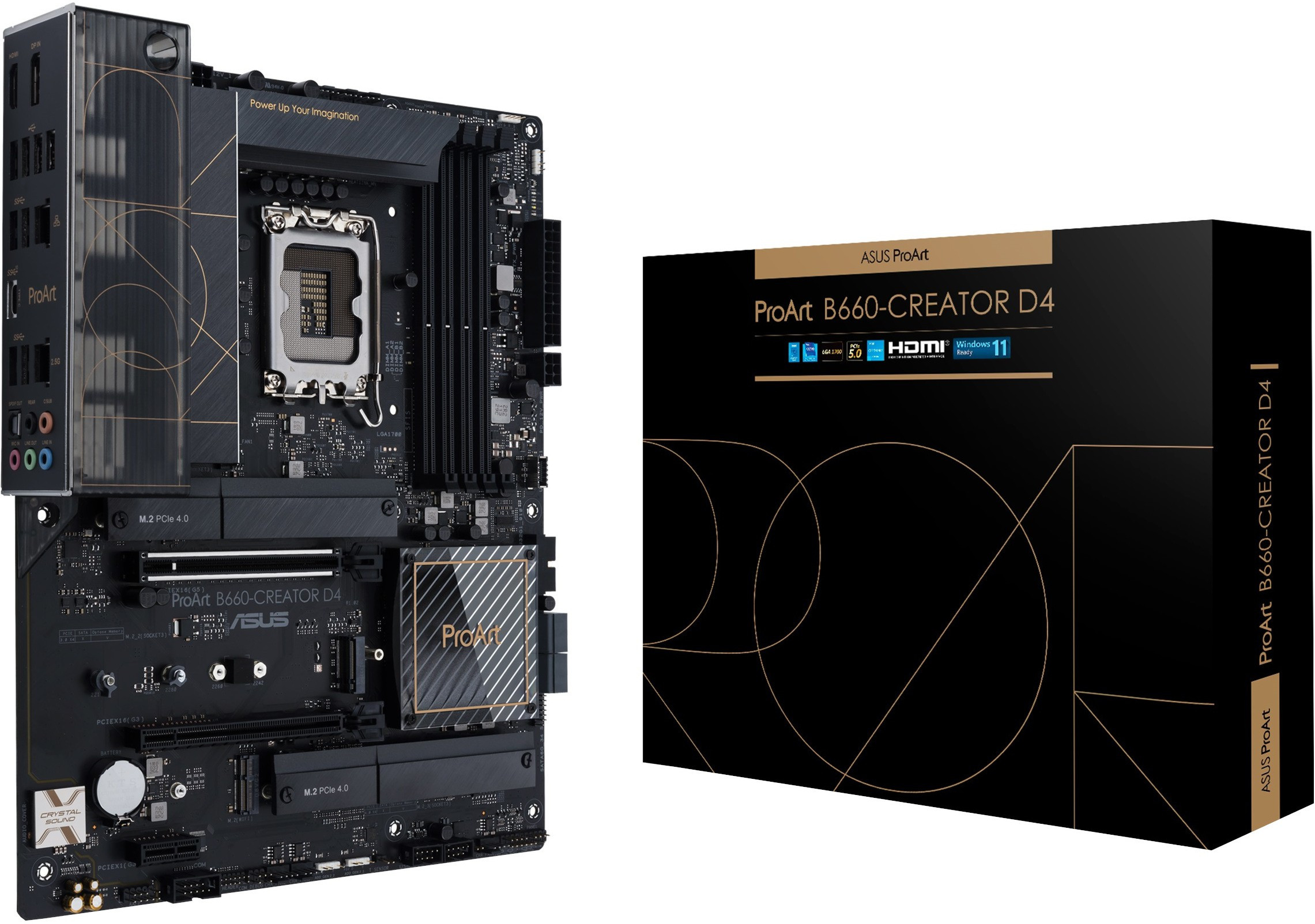 ASUS PROART B660-CREATOR D4 LGA 1700Socket ATX Intel B660 Chipset DDR4 Motherboard for Desktop image 1