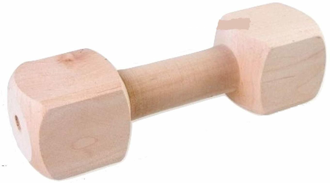 dogtrust Wooden Teether Dumbbell Shaped Dog Toy, Large Wooden Chew Toy For Dog-picture-13