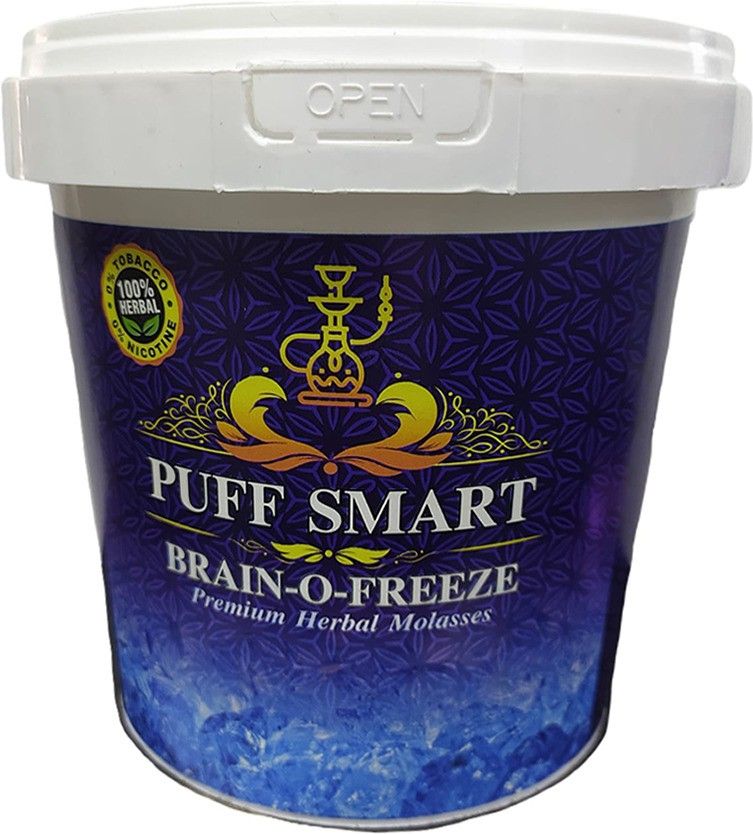 puff smart Premium Herbal Flavor Bucket - 1Kg Brain-o-freeze Hookah Flavor-picture-23