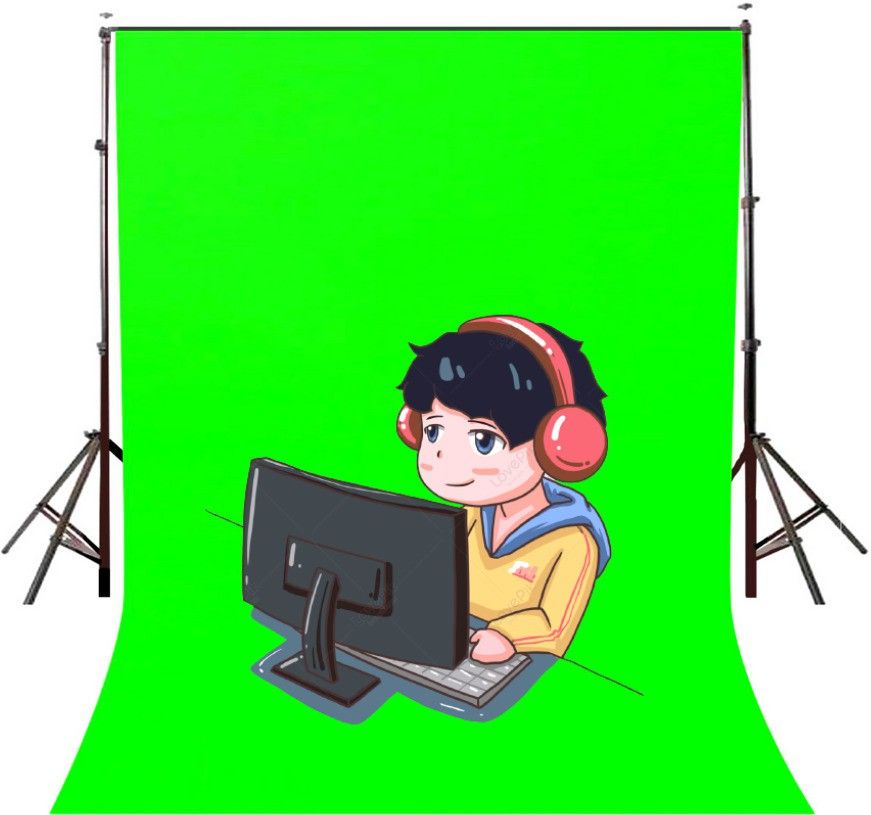 Windrop Solutions 4X10 FEET LIVE GAMERS Green Screen Background Backdrop For Indoor-Outdoor Reflector-image-49
