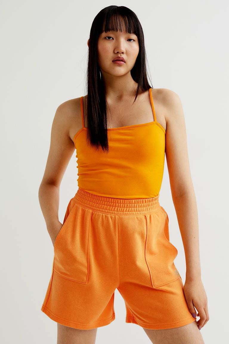 scrott fitness Solid Women Orange Regular Shorts-picture-16