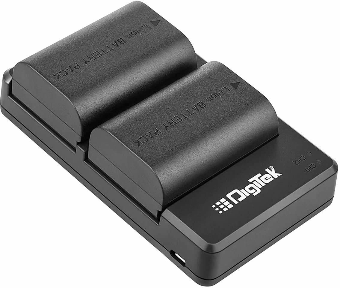 DIGITEK DUC-010 with Two LP E6 Battery Combo (LP E6 + DUC 010) Camera Battery Charger-image-2