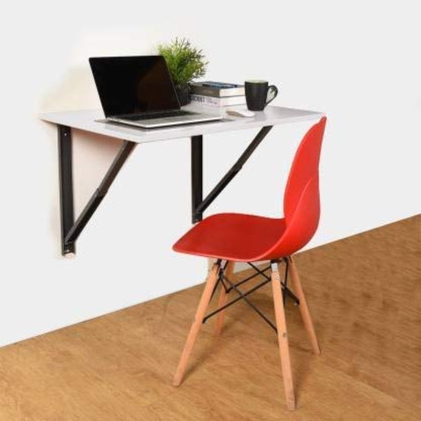 compal Wall Mounted Foldable Magic Utility Study Table Laptop (16"X24" inches) Solid Wood Computer Desk-picture-10