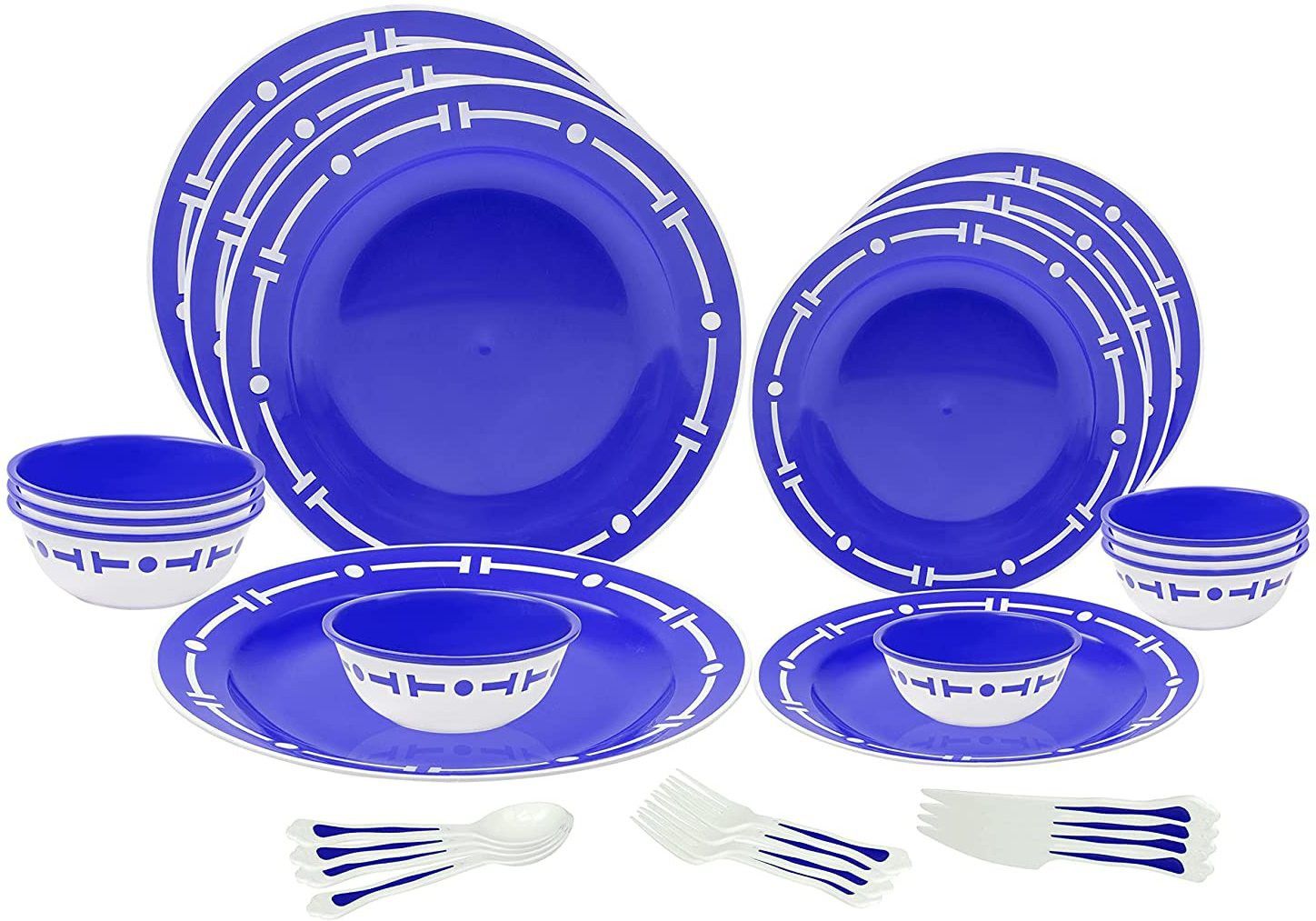 flipkart smartbuy Pack of 28 Plastic 4 Person With Cutlery Dinner Set-picture-26