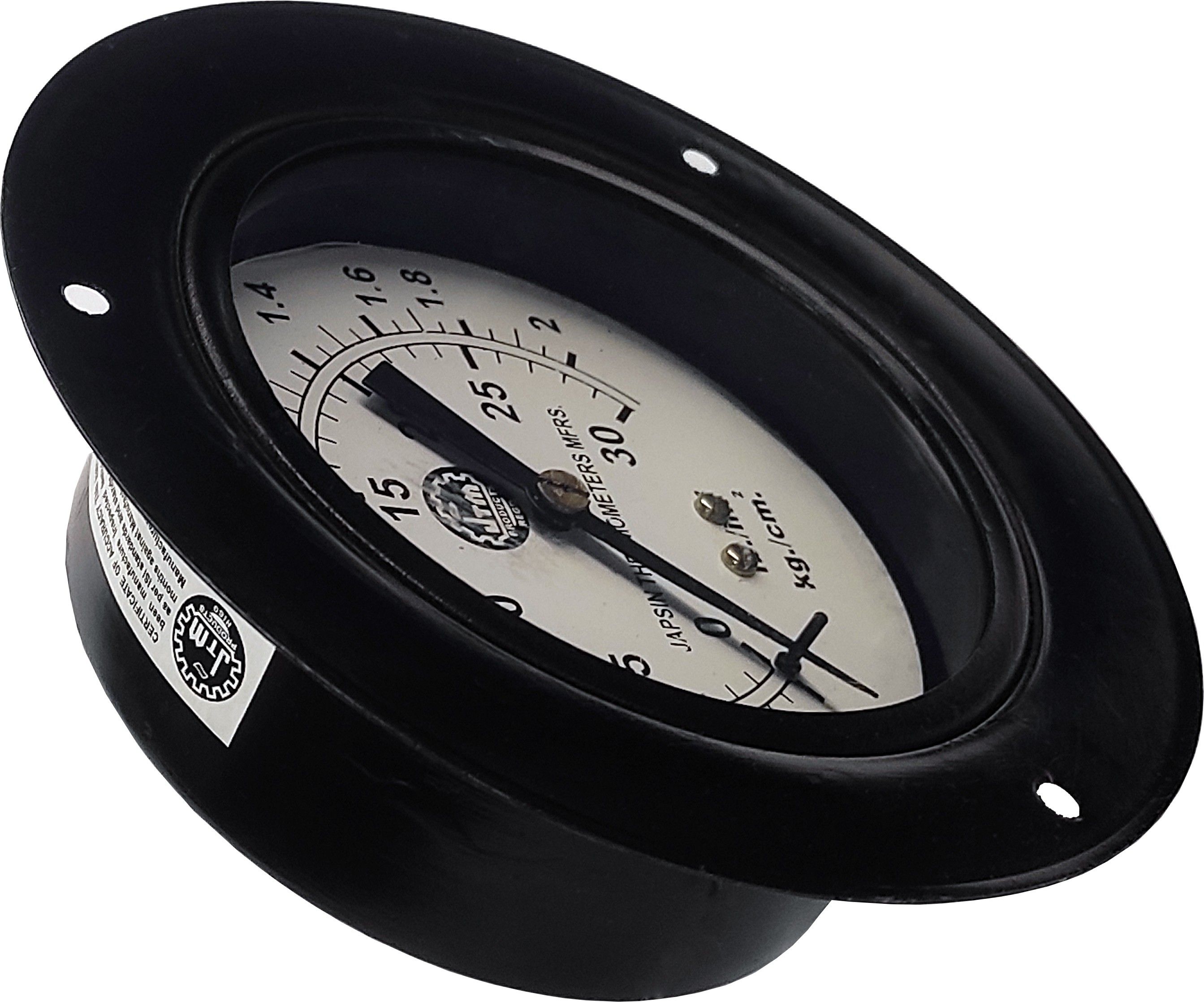 japsin 6"/150MM Dial Pressure Gauge 0-30 PSI, MS Body, Back Connection 3/8" Brass Ring Gauge-picture-21