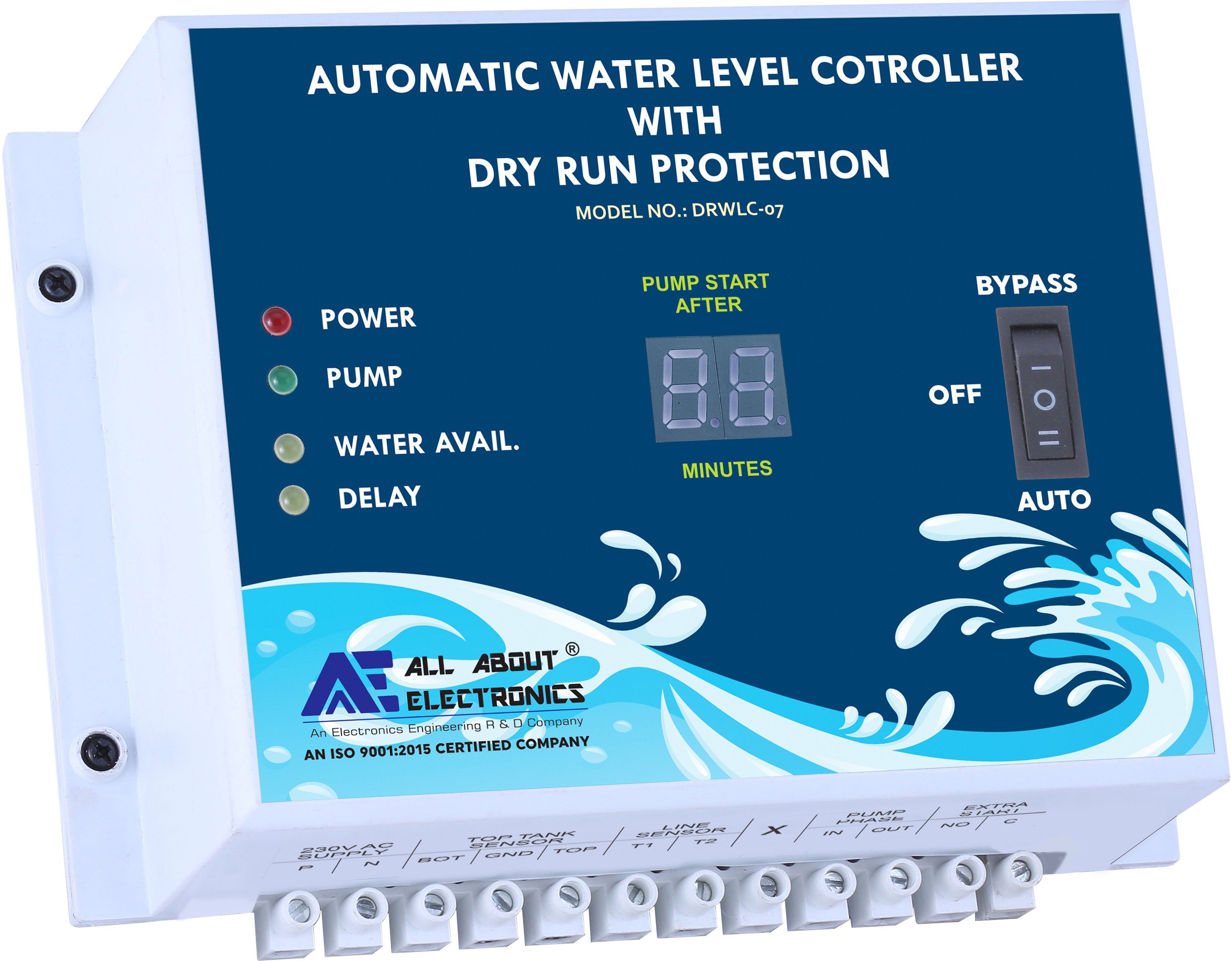ALL ABOUT ELECTRONICS Automatic Water Level Controller With Dryrun Protection, (DRWLC-07) Multipurpose Controller-picture-37