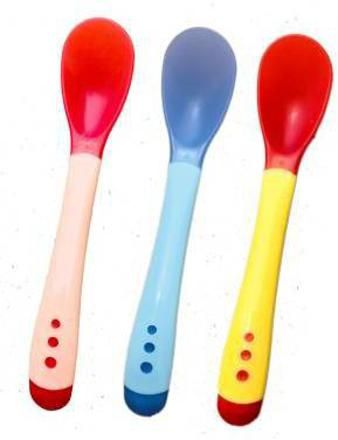 Baby Silicone Temperature Sensing Spoon, BPA Free Changing Color Feeding Spoon- silicon-image-26
