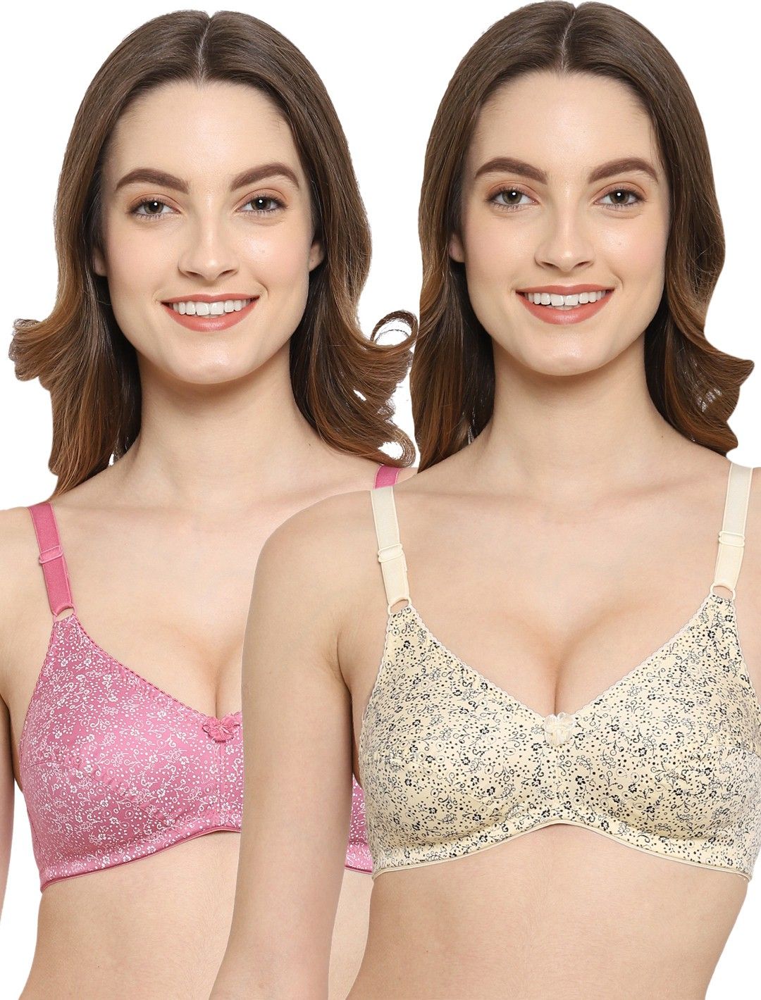 floret Pack of 2 Women T-Shirt Non Padded Bra-picture-19