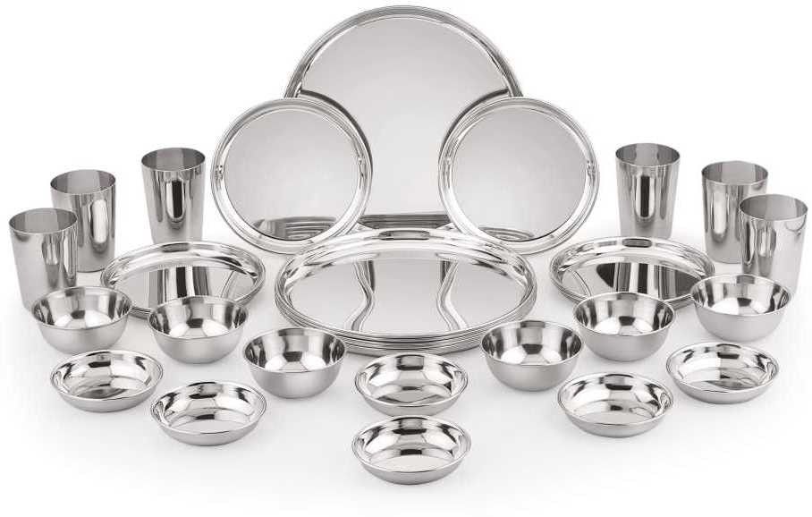 neelam Pack of 30 Stainless Steel Premium Dinner Set 24 Gauge Dinner Set-picture-17