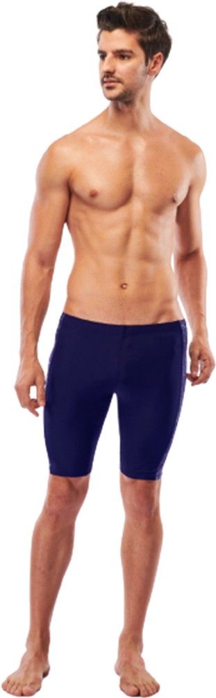 aashray Jammer-Digital Solid Men Swim Bottom Dark Blue Swimsuit-picture-46