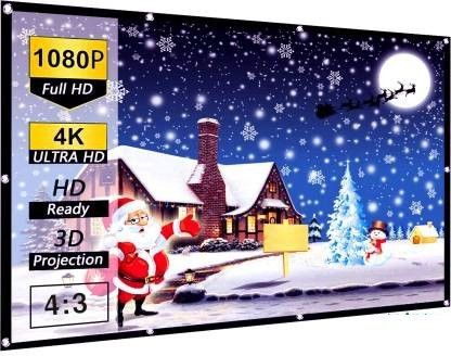 Vilro Eyelet Foldable Projector Screen 4:3 Aspect Ration 6 ft(W)x 4 ft (H) 84 Inches Projector Screen (Width 184 cm x 121 cm Height)-image-8