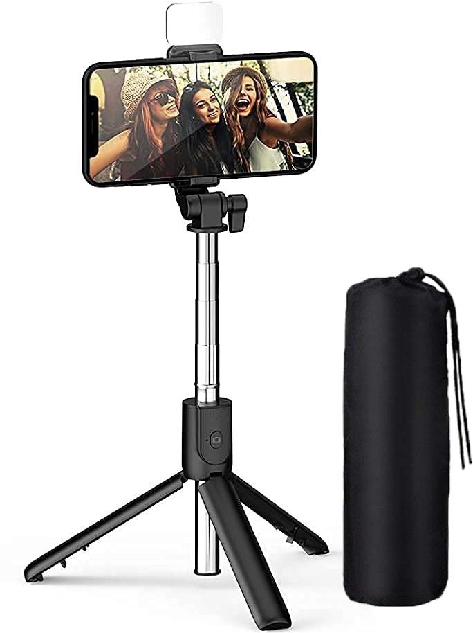 POZUB BT Selfie Stick Tripod with Fill Light For Making Videos Detachable BT Remote Tripod, Monopod, Monopod Kit, Tripod Ball Head, Tripod Bracket, Tripod Clamp, Tripod Kit-image-48