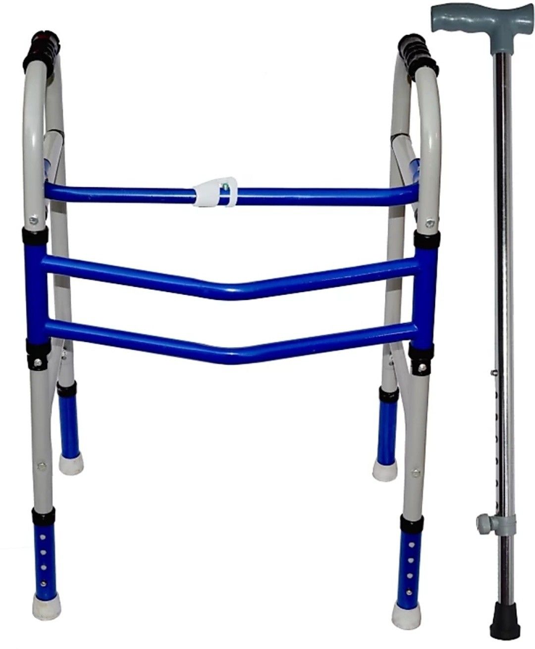 **SURGICAL HEIGHT ADJUSTABLE FOLDABLE PATIENTS AND ADULTS WALKING WALKER** Walking Stick-image-26