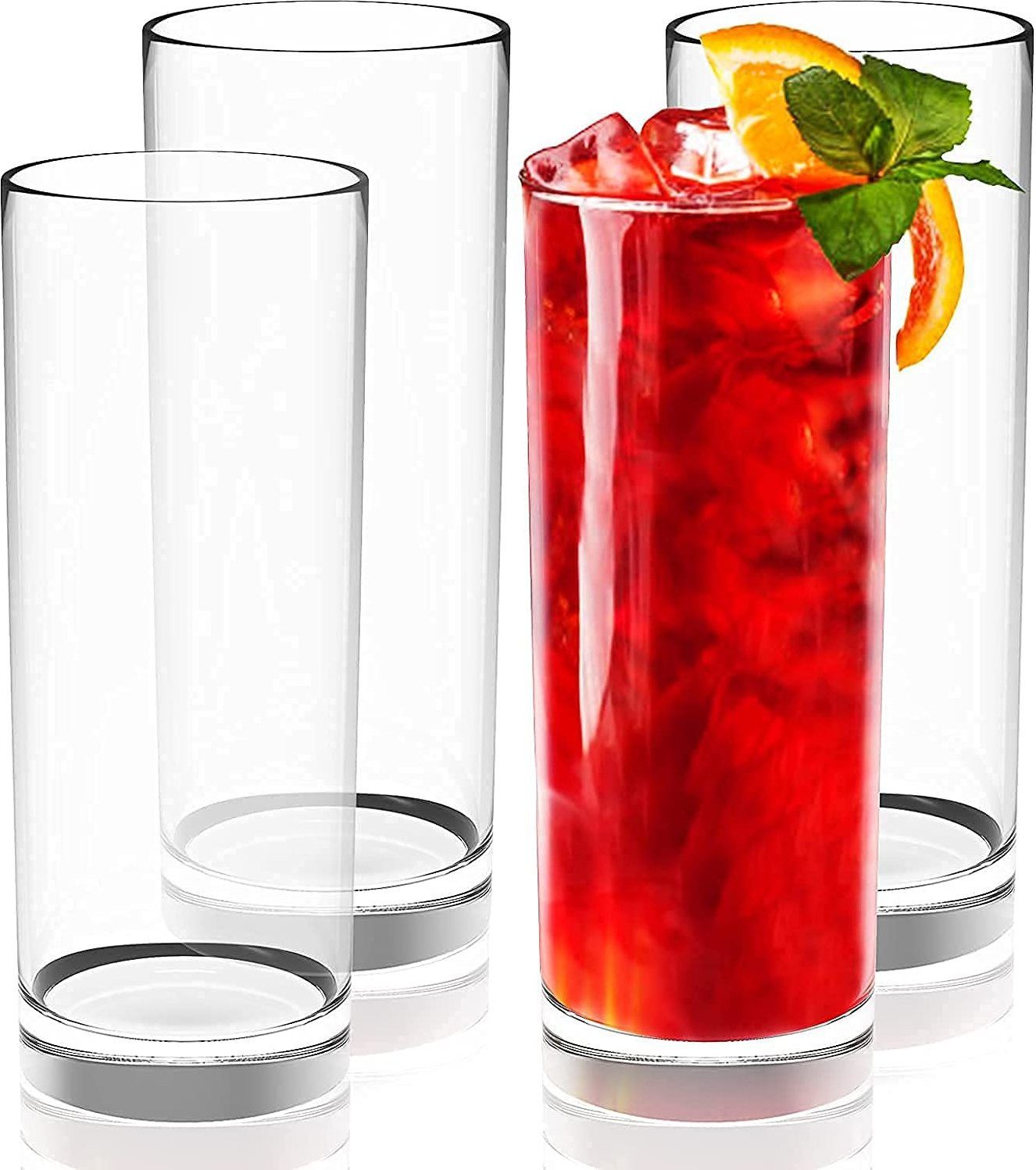 coozico (Pack of 4) Bourbon or Whiskey Glass Cup Bar Iced Tea Mojito and Cocktail (Set of 4) Glass Whisky Glass-picture-14