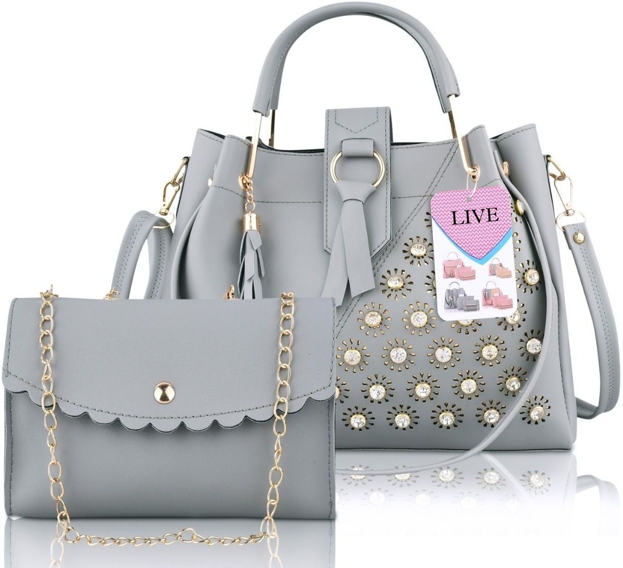 Women Grey Messenger Bag-image-27