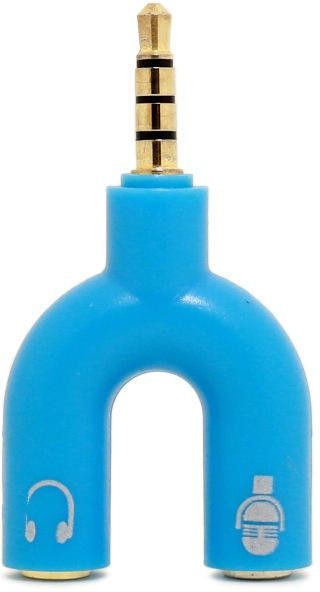 KAELAN Blue Blue 3.5mm U Shape 3 Pin 1 Male to 2 Female EP Stereo Jack Audio Mic Splitter Phone Converter-image-41