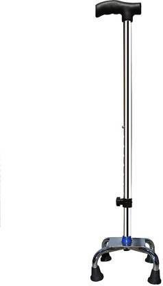 runmex Surgical™ Quadripod Chrome Height Adjustable Walking Stick-picture-21