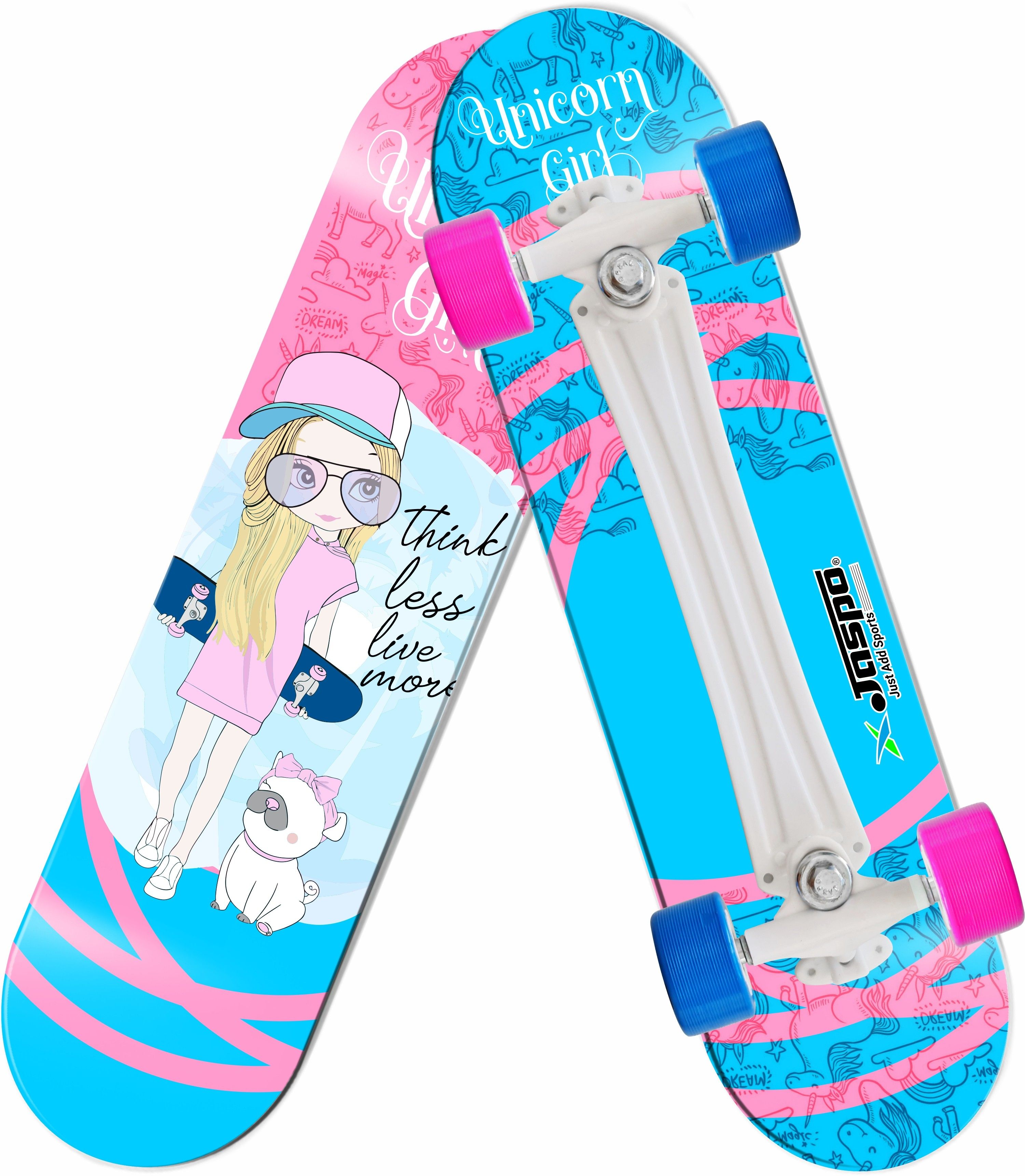 jaspo Unicorn Girl Fiber Skateboard (for Age Group 7 Years and Above) 26.5 inch x 6.5 inch Skateboard-picture-14