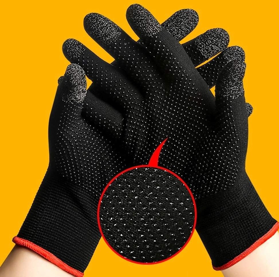™Anti Sweat Hand PUBG Game & Bike Riding Mobile Touch Finger Gym & Fitness Gloves