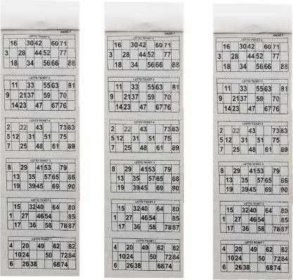 TAMBOLA Tickets BOOK (3000 tickets )|| Ticket book Set for Ladies Kitty/Picnic Board Game Accessories