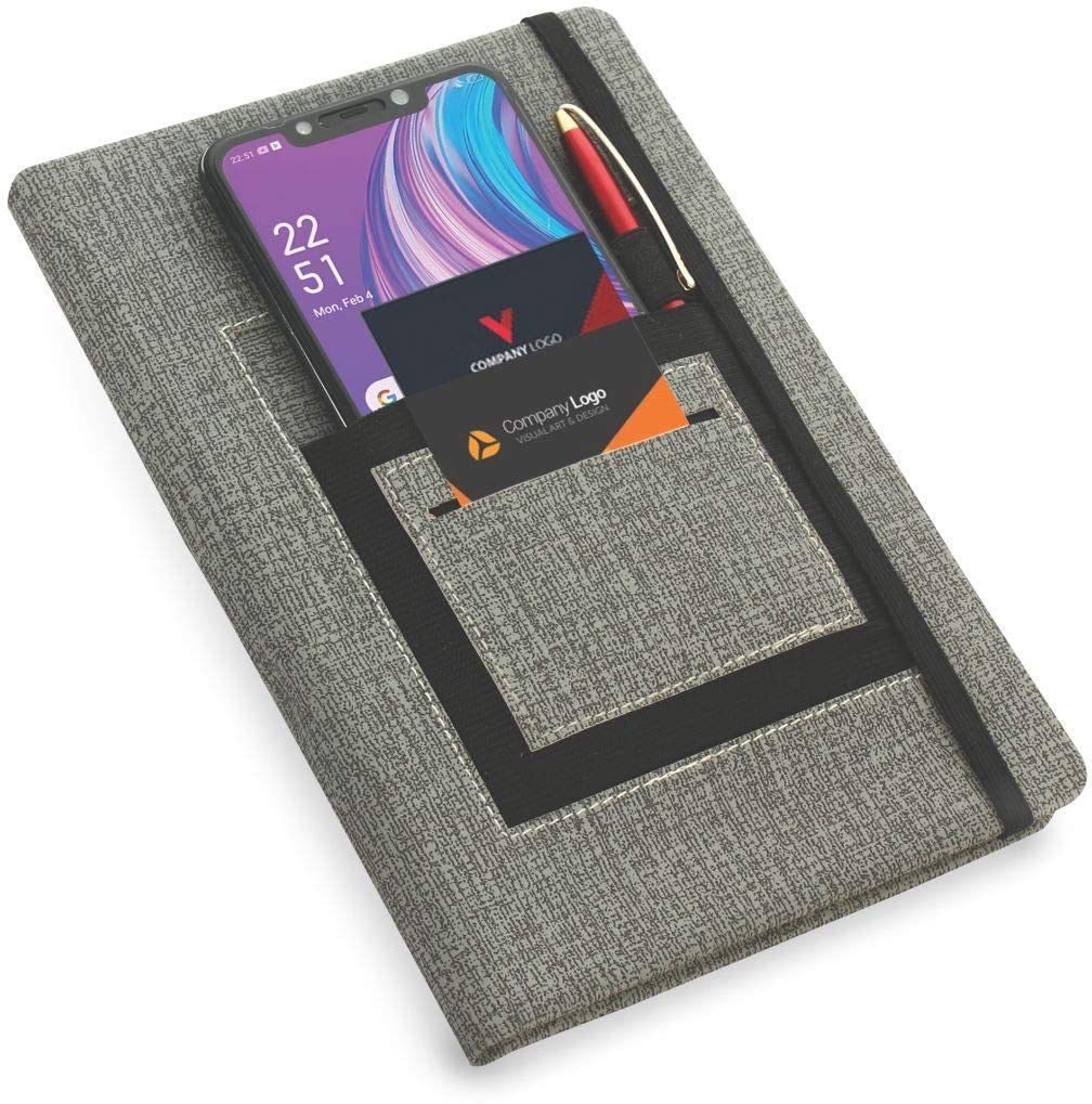 bodhee tree A5 Notebook with Mobile Pocket, Card Holder Pocket & Pen Loop A5 Notebook Ruled 200 Pages-picture-12