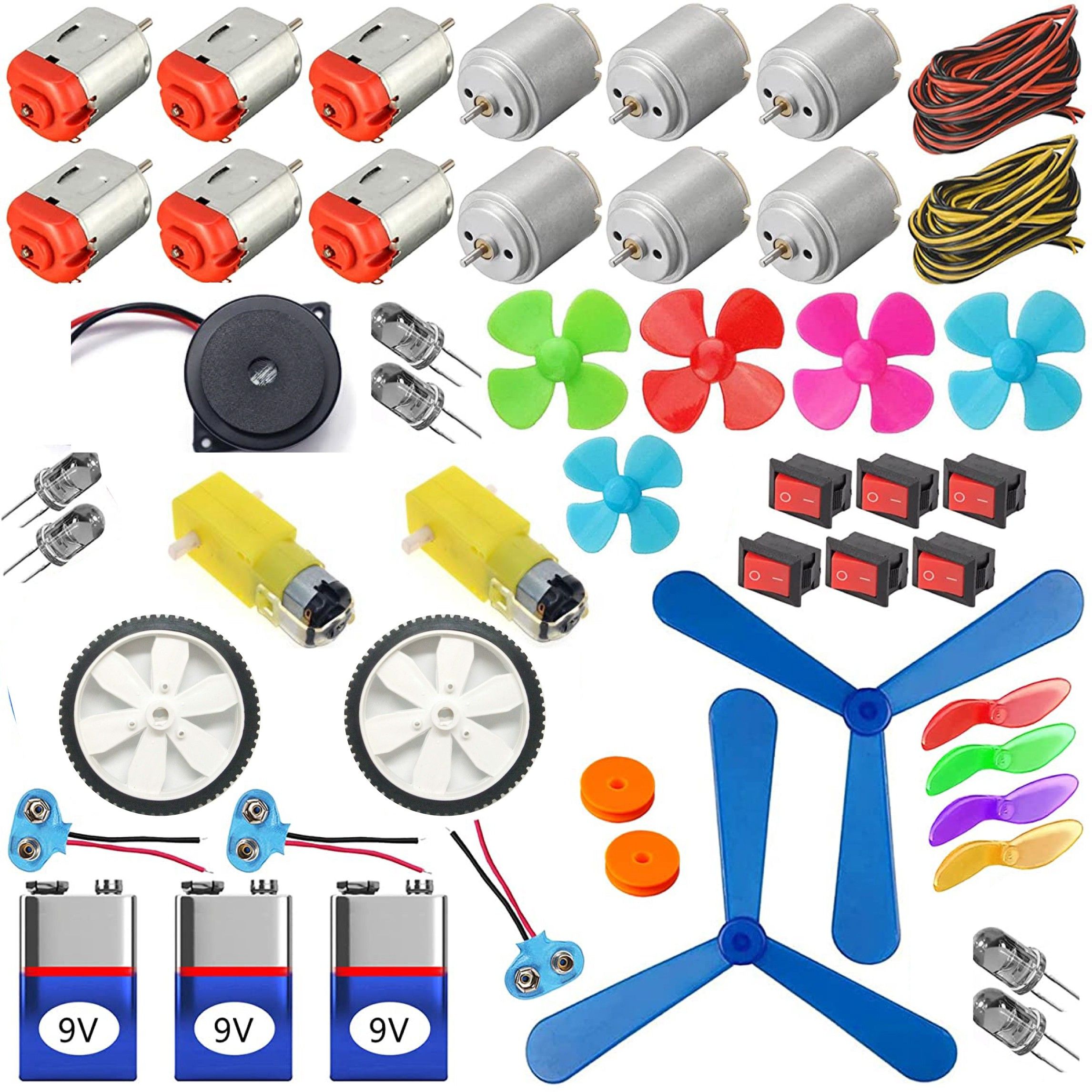 Motor Kit, Science Project Kit, Electronic Learning Kit for DIY Hobby Electronic Components Electronic Hobby Kit-image-48
