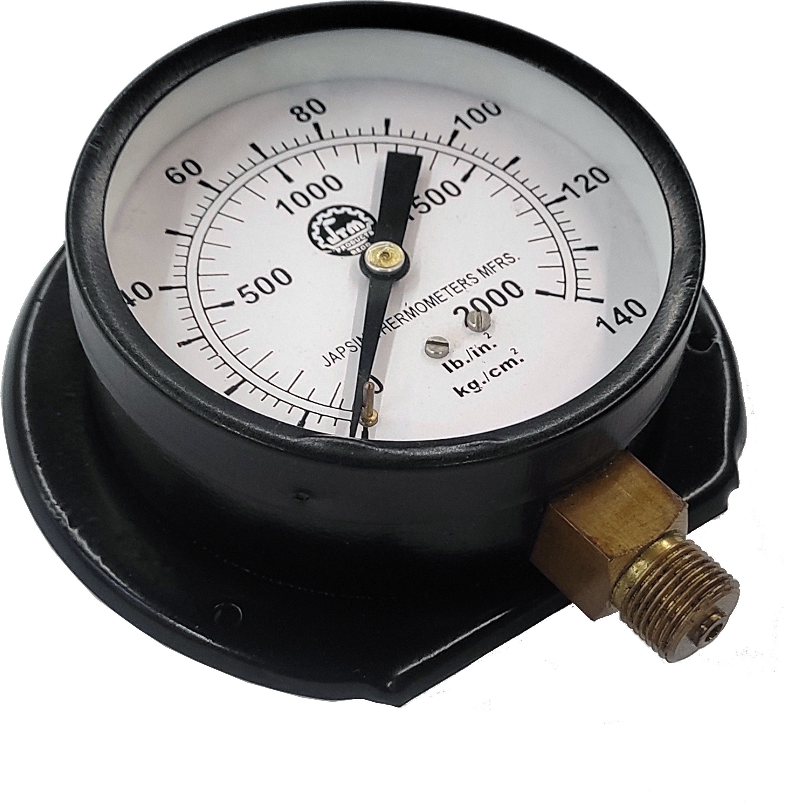 6"/150MM Dial Pressure Gauge 0-2000 PSI, MS Body, Bottom Connection 3/8" Brass Ring Gauge-image-35