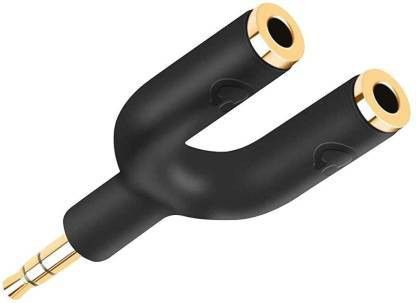 sanno world black headphone splitter adapter,aux stereo y jack splitter adaptor 3.5mm male phone converter