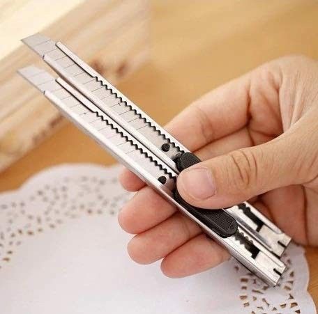 Kandle 5Pcs Art Utility Stainless Steel Knife | Paper Cutter | Stationery School Office Knife