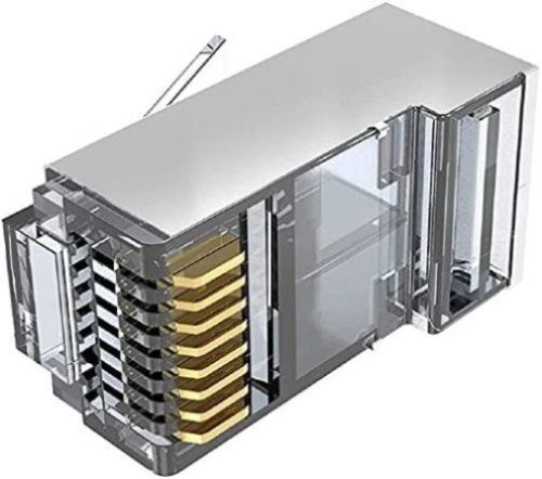 Techy-tech Pack of 100 RJ45 LAN STP Modular Plug CAT5/CAT6 Connector Plug LAN Module Plugs Lan Adapter-picture-32