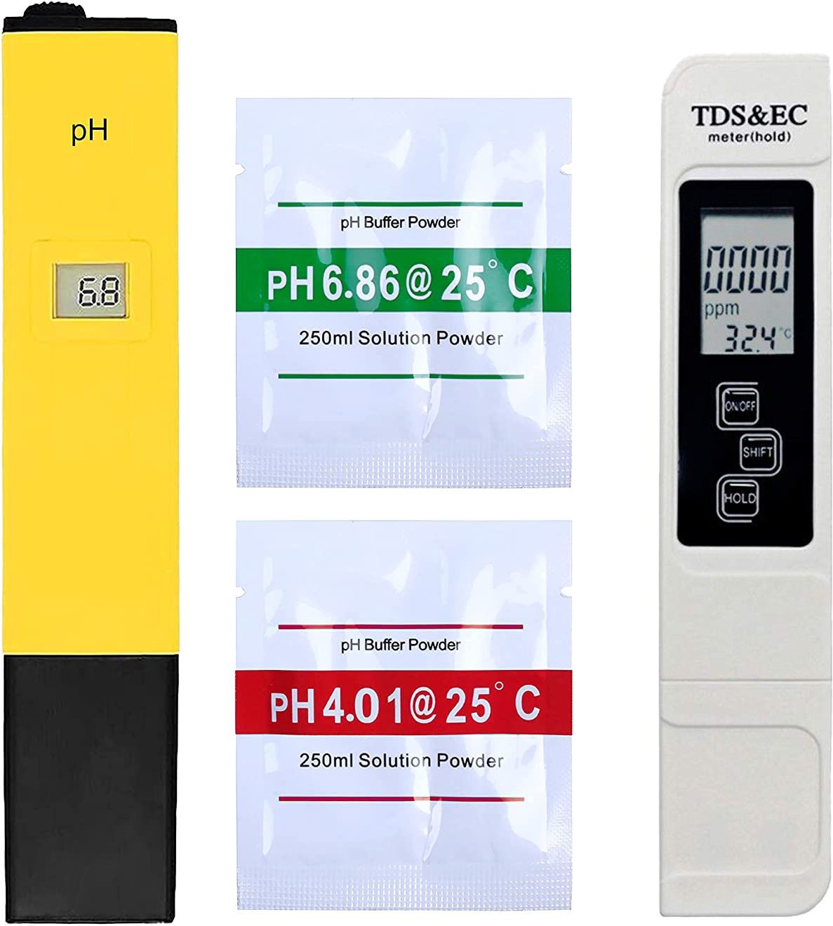 Digital pH & EC Meter Combo High Accuracy ±2%, 0-9990ppm TDS & 1-14 pH Range Digital pH Meter-image-29