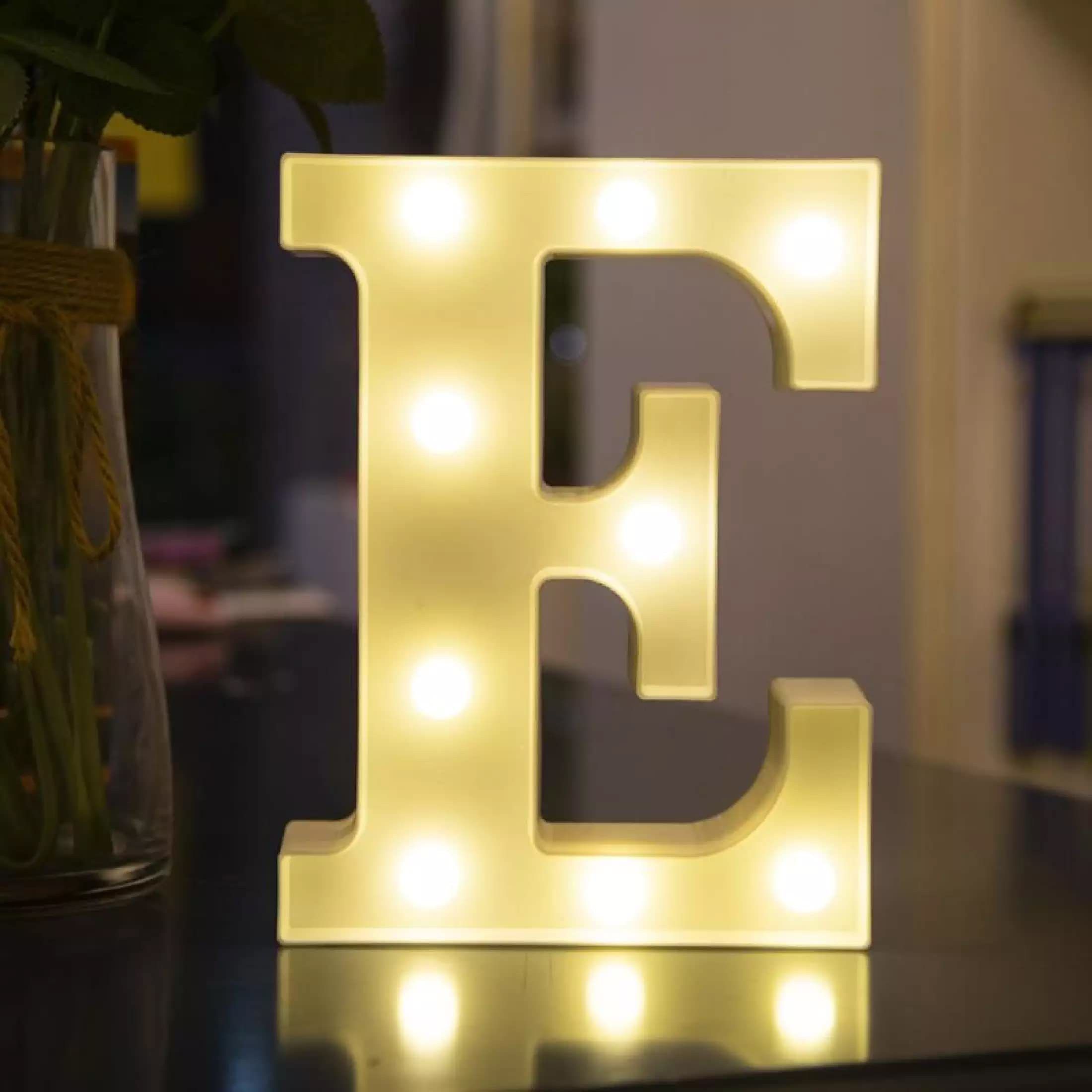 party propz Marquee Letter Light, Alphabet LED Light / LED Letter Light - Alphabet E Table Lamp-picture-11