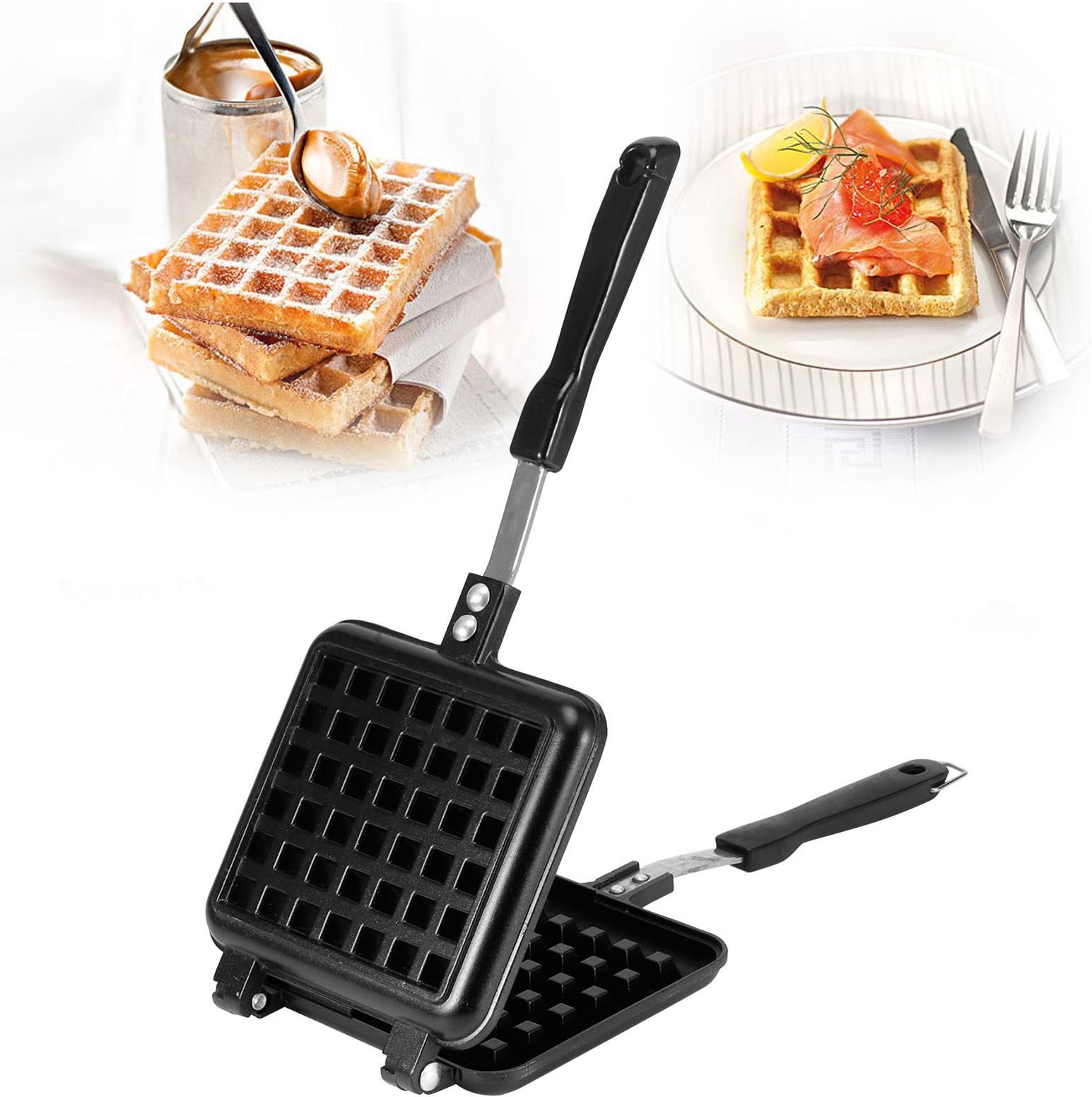 Non-Stick Waffle Maker Egg Waffle Pan Cake Baking Mold Gas Toaster Baking Tool Waffle Maker-image-8