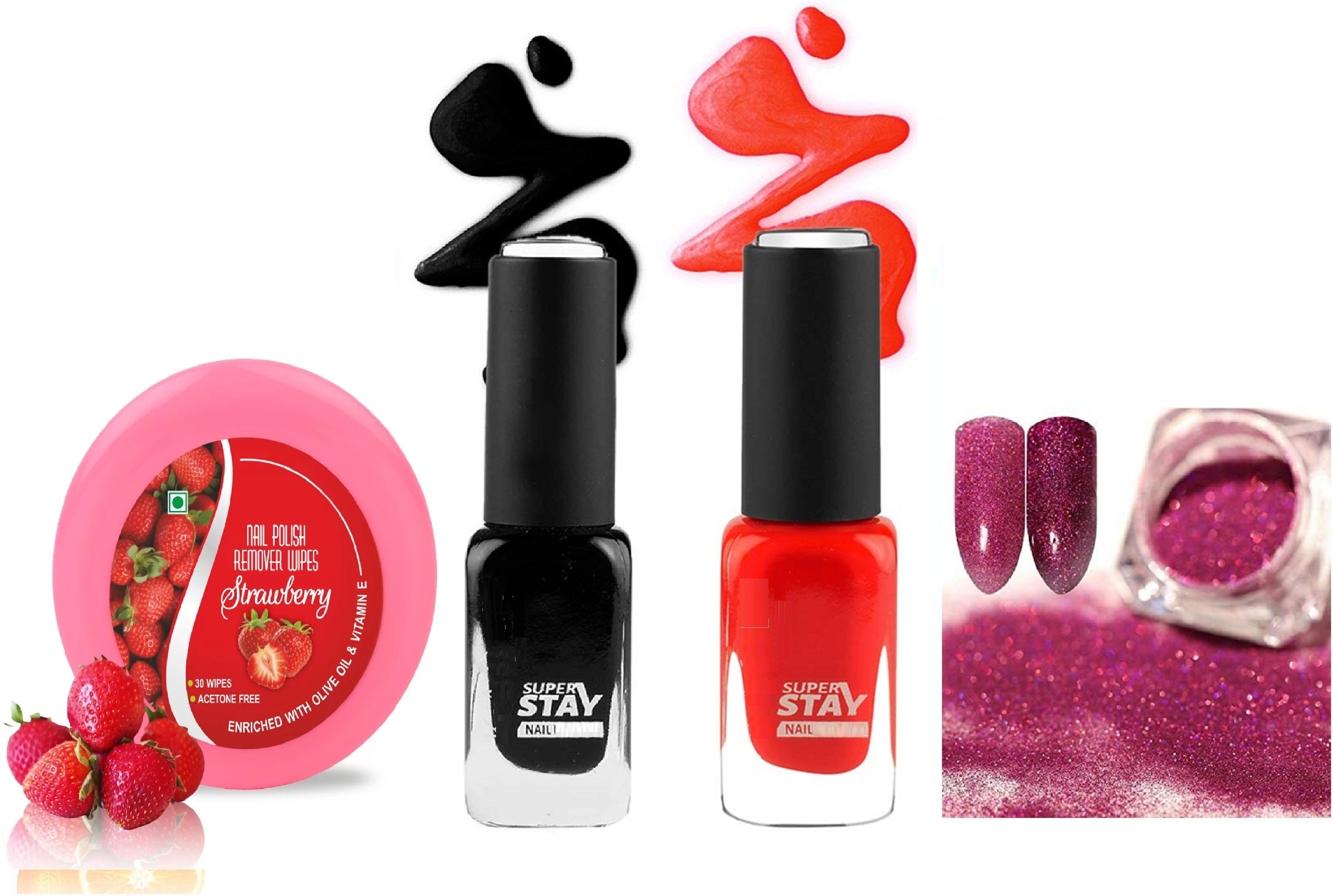 Super Stay Nail Polish & Nail Polish Remover With Glitter Powder-image-8