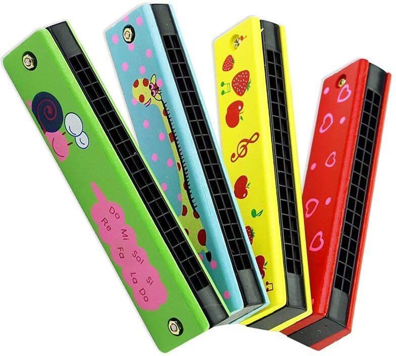 Wooden Harmonica Colorful kids Musical Instrument Toy kids Mouth Organ(Set of 2)-image-20