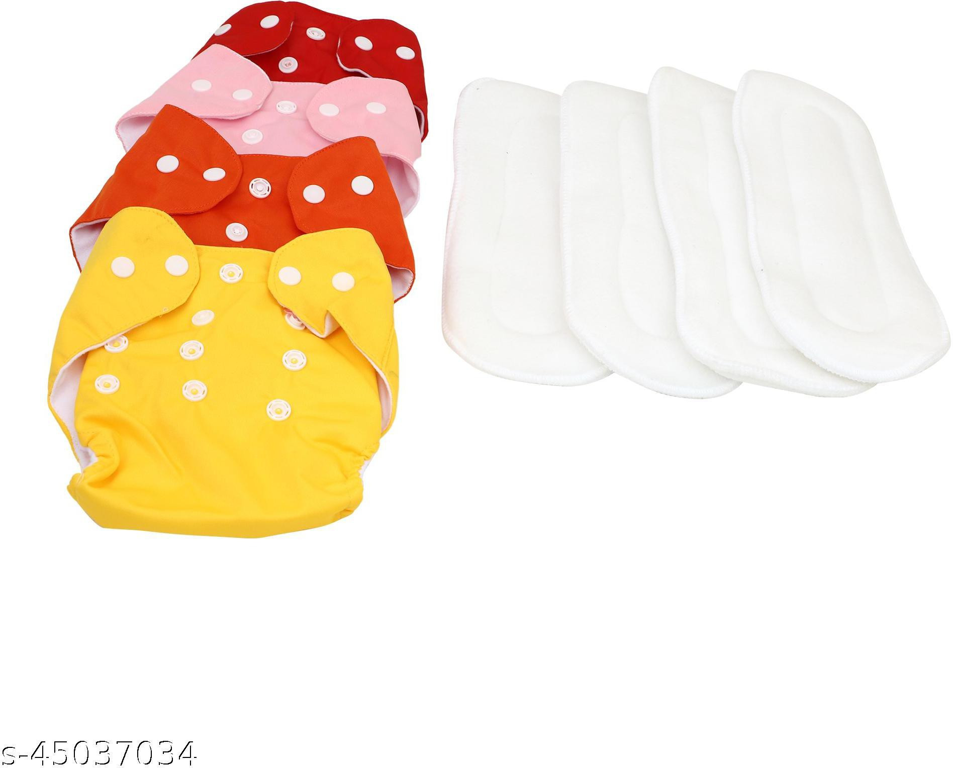 reify Multicolour Button Diapers 4+ 4 White Inserts (Pack of 8 image 1
